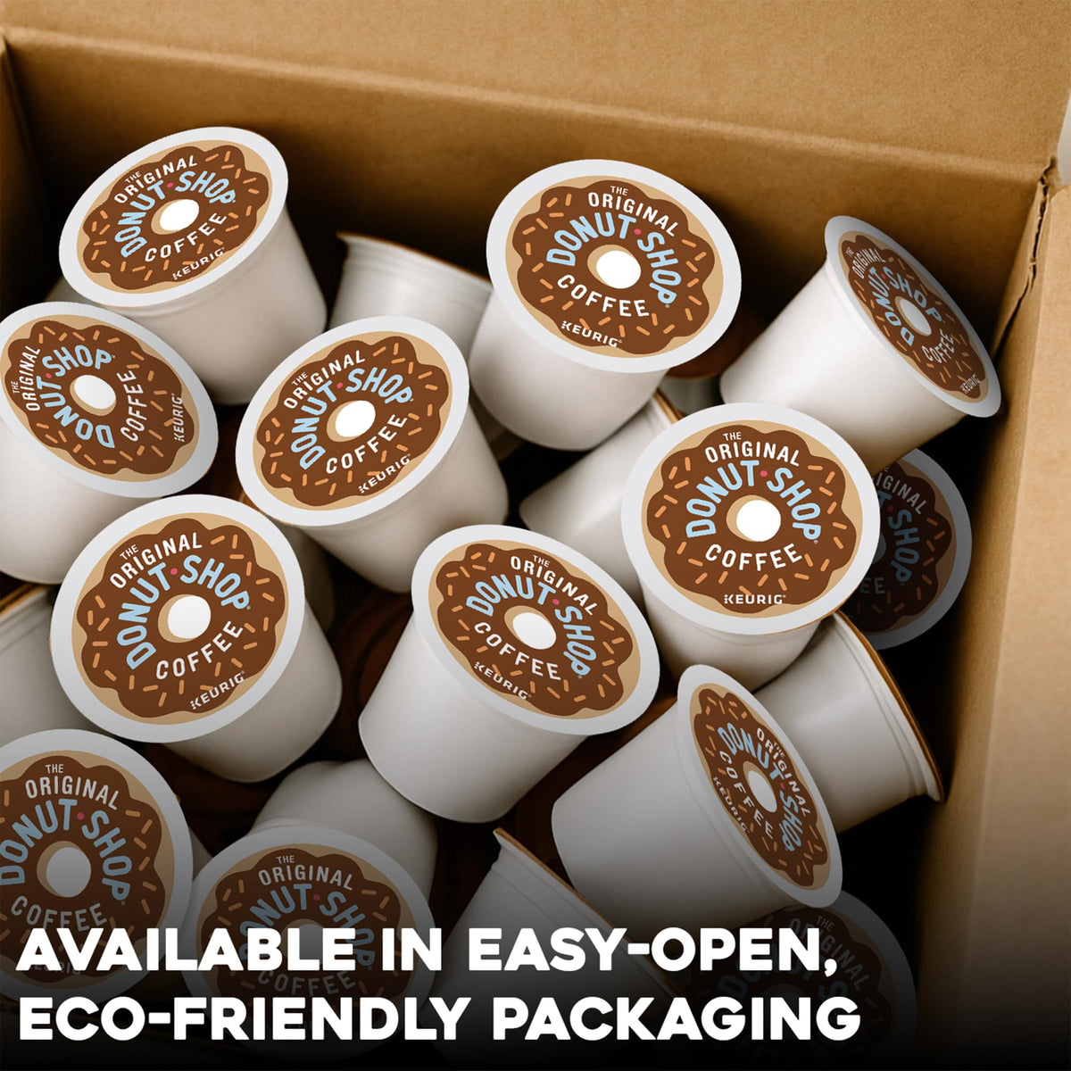 The Original Donut Shop Regular, Single-Serve Keurig K-Cup Pods, Medium Roast Coffee Pods, 96 Count
