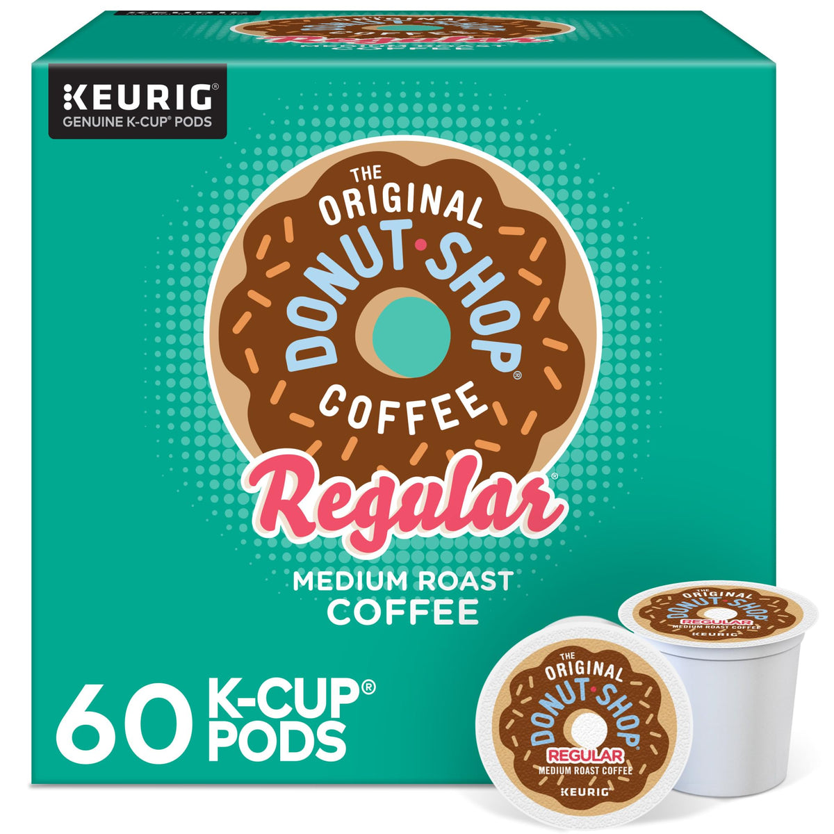 The Original Donut Shop Regular, Single-Serve Keurig K-Cup Pods, Medium Roast Coffee Pods, 96 Count